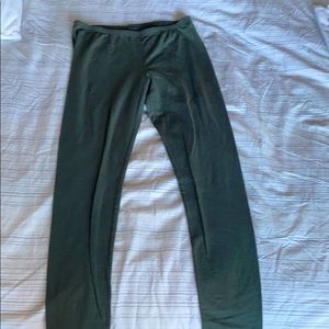 Olive green cotton leggings